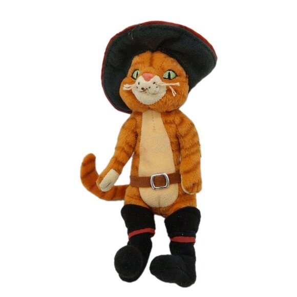 Ty Beanie Baby Puss In Boots 2007 Shrek The Third Plush Stuffed Animal Cat - Picture 1 of 8